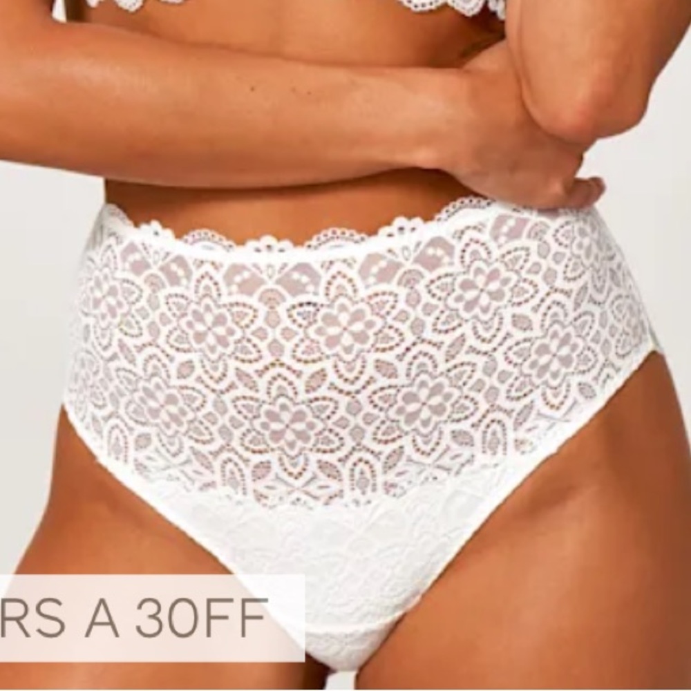 Bravissimo Millie High‎ Waist Brief Ivory 2XL New With Tags
